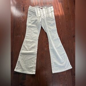 90s Angels Vintage Low Rise Crème Thin Cord Flares